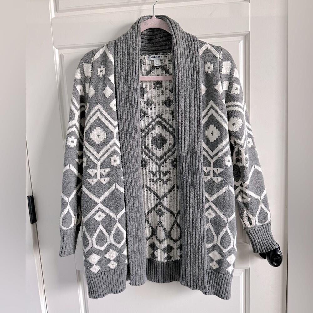 Old Navy Boho Aztec Heavyweight open cardigan sweater-small